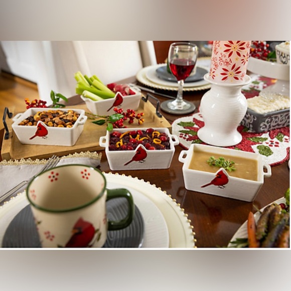 NWT/Temp-tations Woodland set of (2) 12 oz Cardinal motif bakers w/gift … - Picture 5 of 8